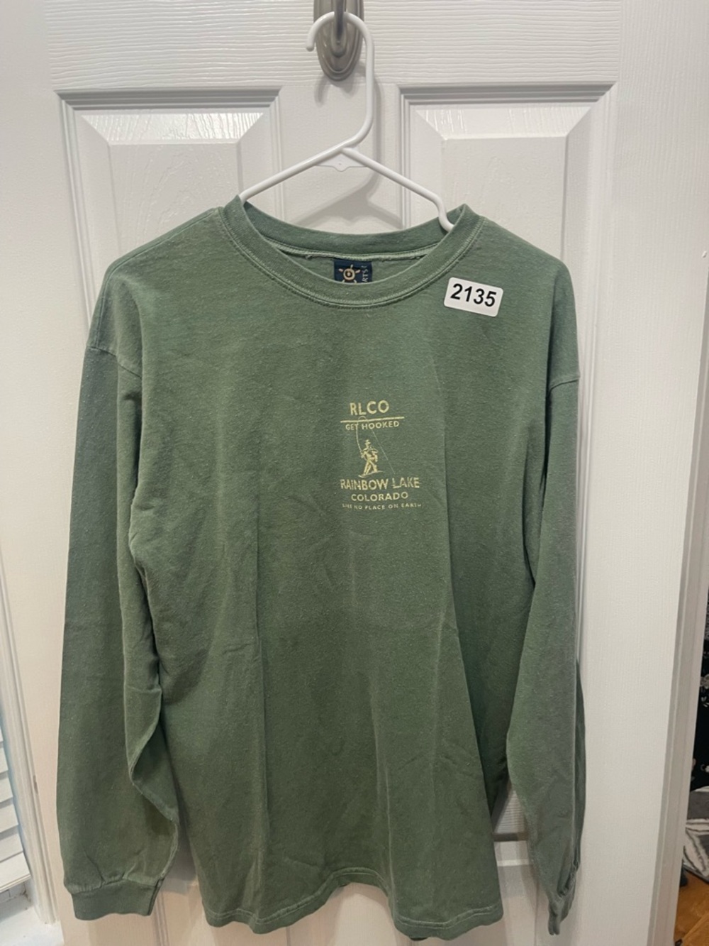 Green Long Sleeve Tee - Rainbow Lake Colorado Graphic